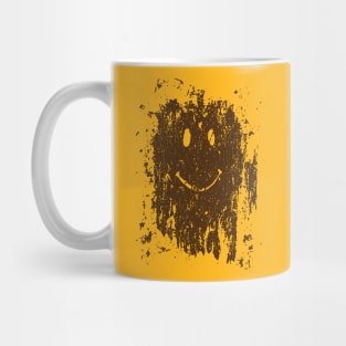 Mud Splatter Smiley Face Vintage Mug